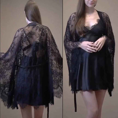 3Pcs Net Butterfly Style Night Set